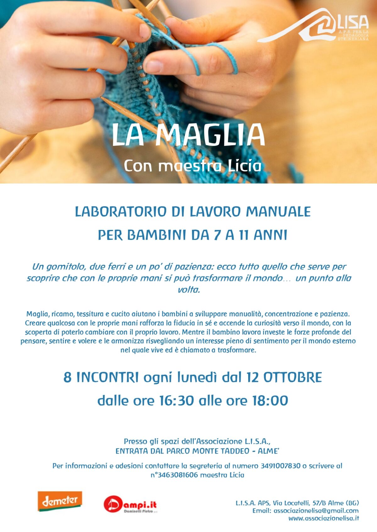Laboratorio di lavoro Manuale: la maglia